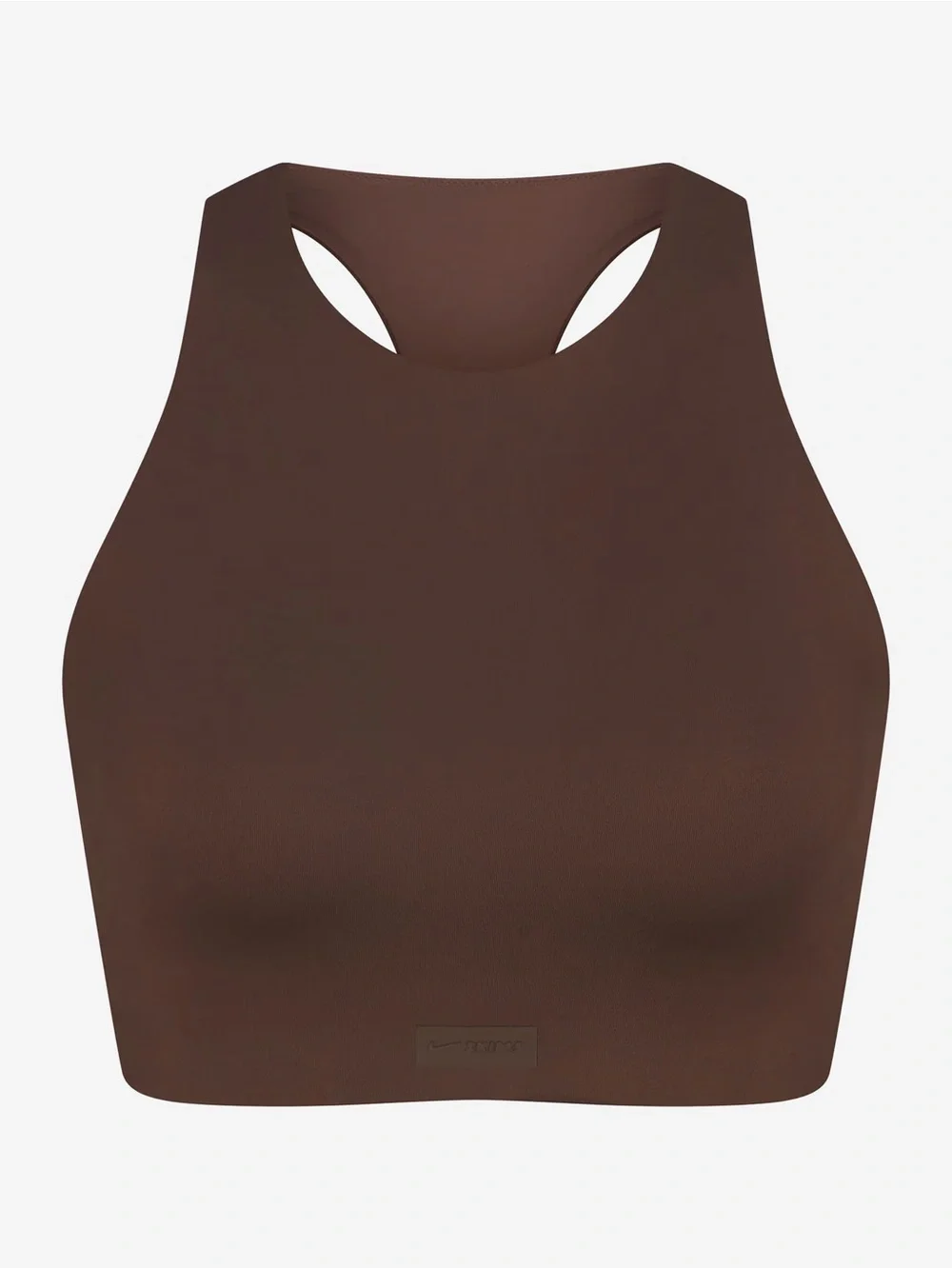 Nike x Skims Matte Women's High-Neck padded bra size 36dd dark sepia NWT - Picture 3 of 10